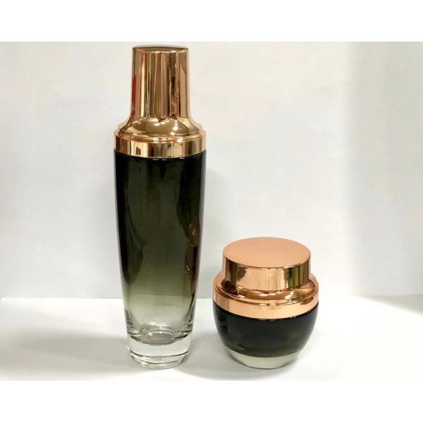 Стеклянное Skincare упаковывая/косметическое сливк опарника разливает бутылки по бутылкам лосьона для личной заботы