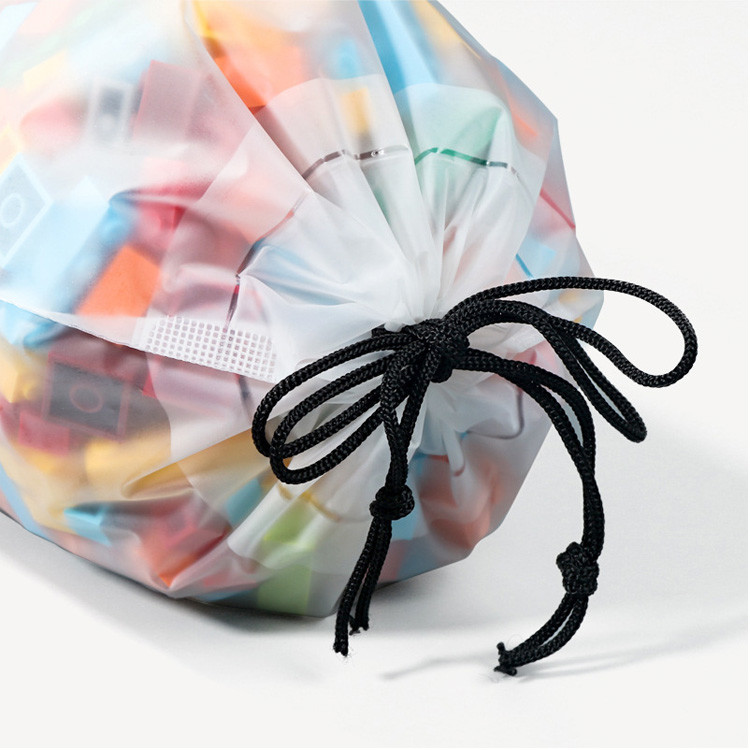 Одежды упаковывая полиэтиленовый пакет Drawstring 20-200mic прозрачный