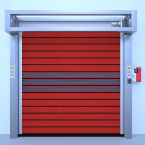 Waterproof Industrial Spiral High Speed Door Custom Entry System Park Passageway Access