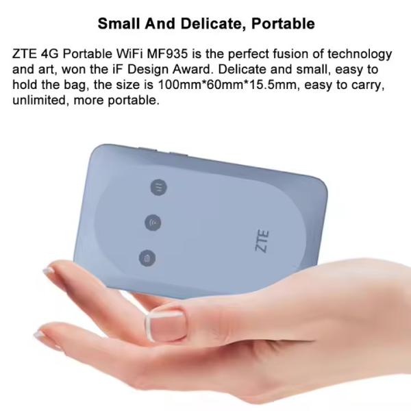 Router WiFi de bolsillo ZTE MF935 desbloqueado 150Mbps Router 4G LTE Módem portátil Punto de acceso exterior con ranura para tarjeta SIM Batería de 2000mAh