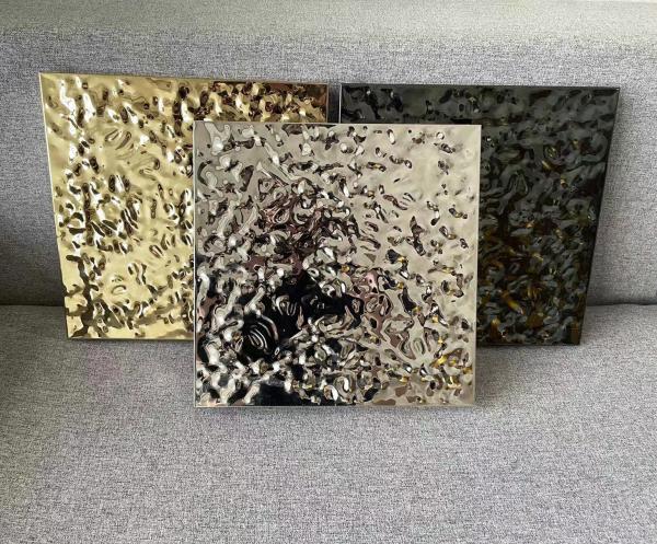 SS304 Water Wave Stainless Steel Panel Reflective Water Ripple Metal Sheet