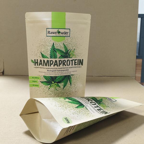 Sacs à fermeture à glissière composites en papier kraft / PE de qualité supérieure Emballage écologique pour café