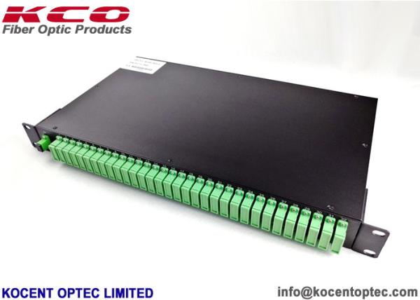 SC APC Fiber Optic Splitter Rack Mount Patch Panel 1U Aluminium Alloy 1x64