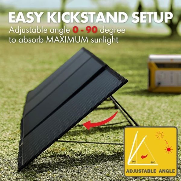 Waterproof Oxford Textile 200W Folding Solar Panel Charger For Outdoor Enthusiasts