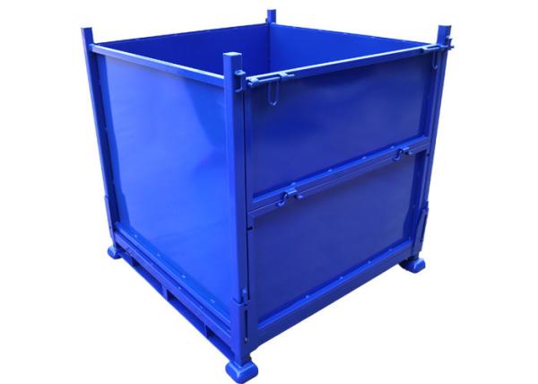 Recipiente empilhável da gaiola do Stillage do aço do metal com carga contínua do lado 1T-2T