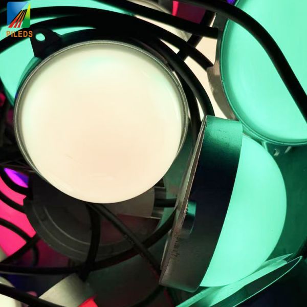 High Power 9W DC24V Addressable 100mm LED Pixel Dot Light DMX Control RGB Module for Architectural Lighting