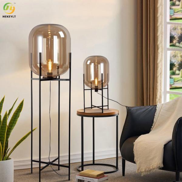 Postmodern Creative Simple Gourd Glass Floor Lamp For Bedroom Bedside Hotel Study