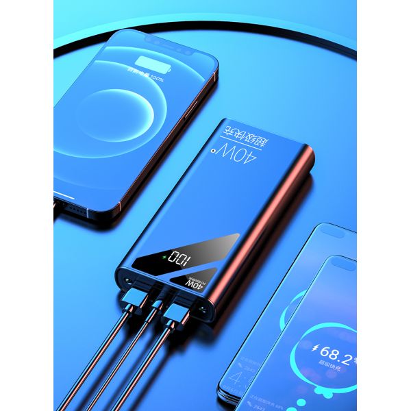 New Arrival 40w Led Battery Display Fast Chargering Portable Charger Power Bank 20000mah Quick Charge 3.0 Power Bank for Phone