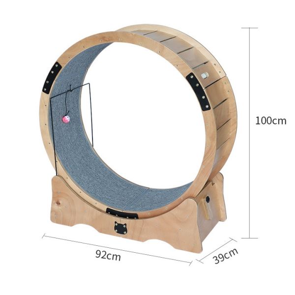 Cat Climbing Frame Fiberboard Cat Wheel Treadmill Silent Exercise Running Toy for Cats