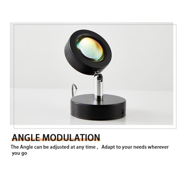 2021 New Product High Quality Aluminum Alloy Sunset Projector Lamp LED Sunset Projector tion Light Halo Lamp