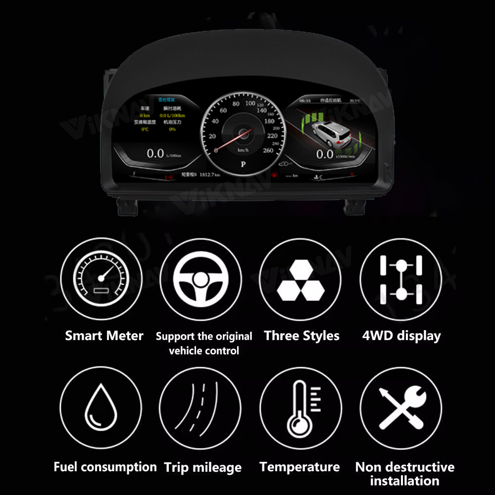 ODM Digital Instrument Cluster Dashboard Aftermarket Gauge Cluster Toyota Alphard 2008-2014 годов
