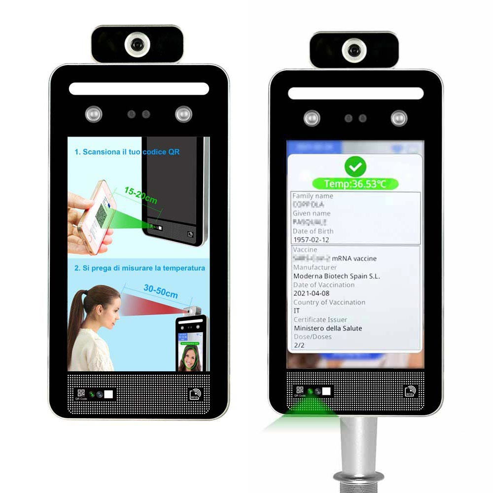 Машина температуры стороны читателя штрихкода 8 IPS Qr дюйма измеряя