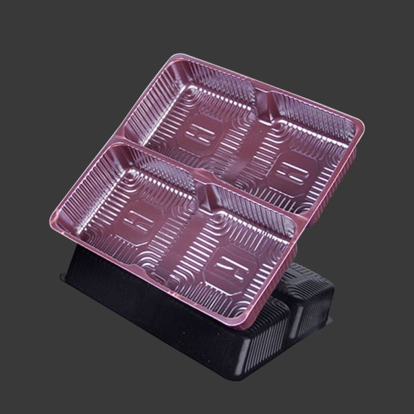 Purple Virgin Food Grade PP 15*15*4cm Plastic Pastry Tray