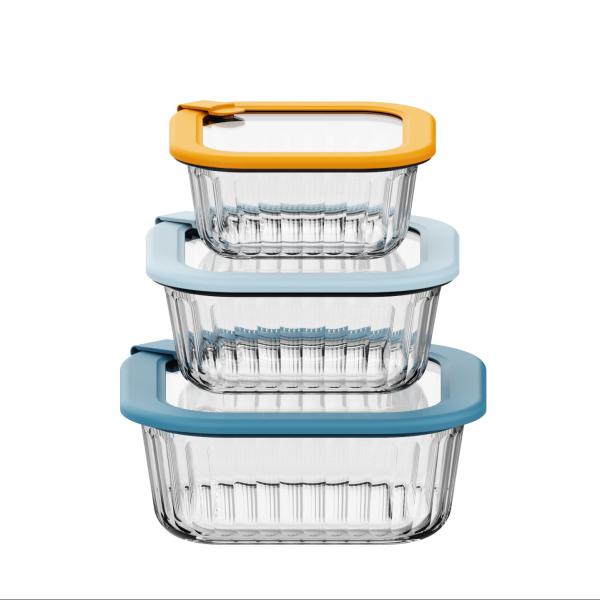 Glass Containers With Silicone Vented Glass Lid