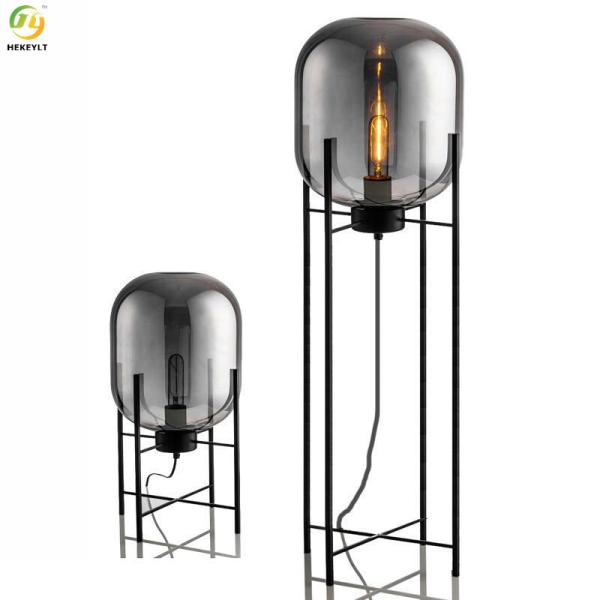 Postmodern Creative Simple Gourd Glass Floor Lamp For Bedroom Bedside Hotel Study
