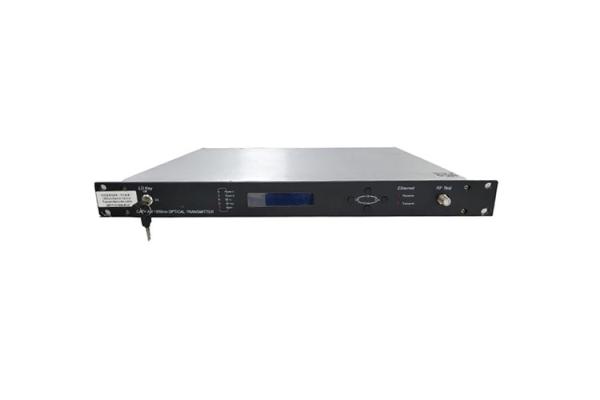 Aluminum Case CATV Fiber Optic Transmitter For Digital Analog TV 1545~1560nm