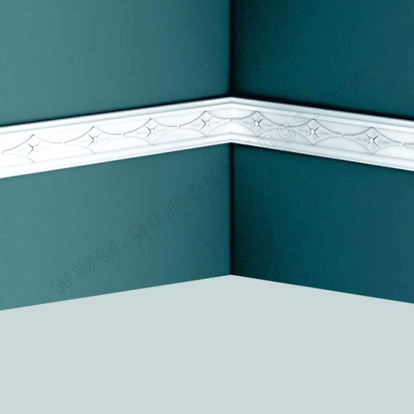 GB-82006 Modern Urethane Polymer 3D Corrosion Resistance Quarter Round Chair Rail Mouldings For Office Building