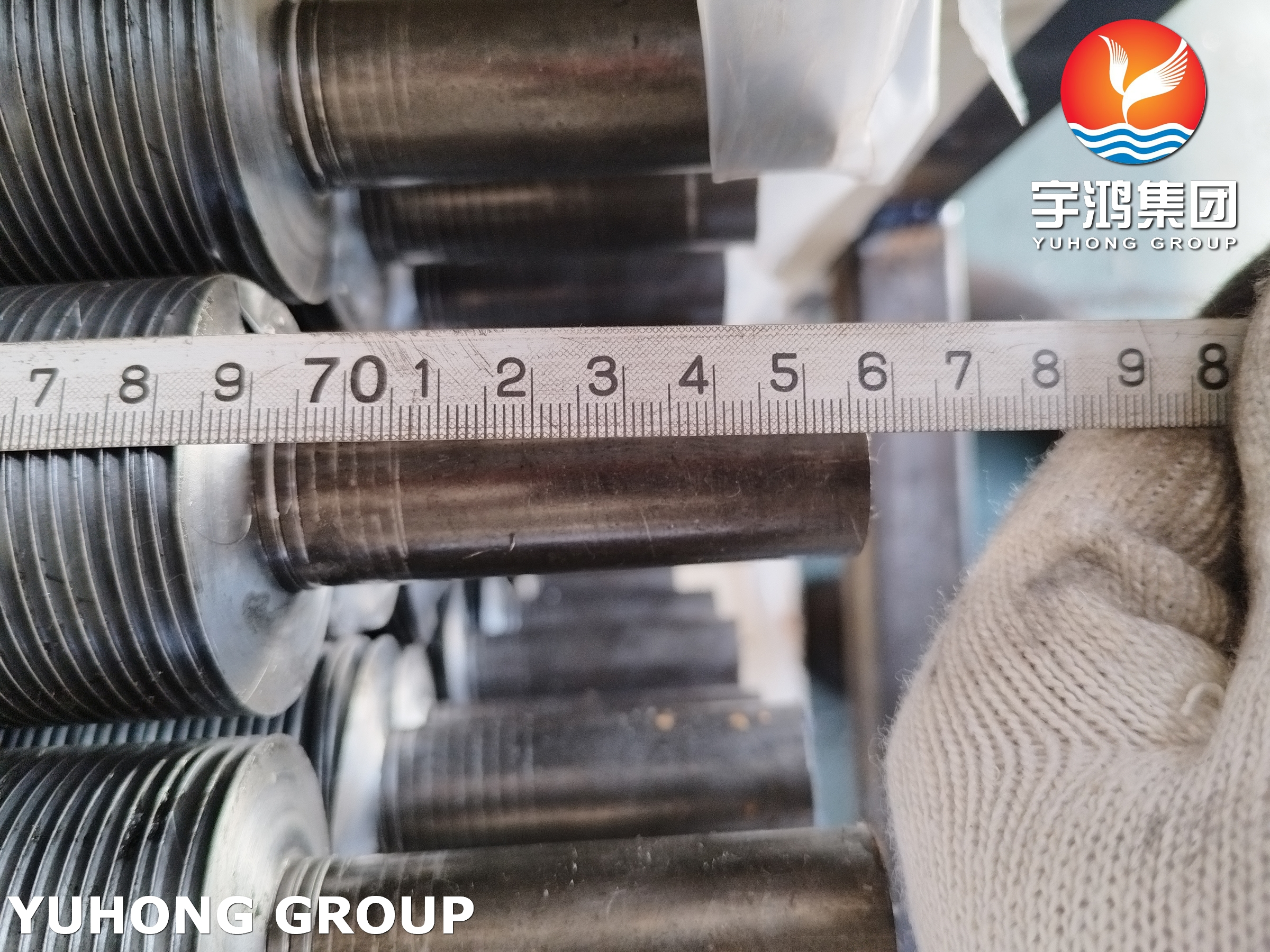 Para las calderas de calor residual, tubo con aletas incorporado con aletas de Al1060 ASTM A213 T9