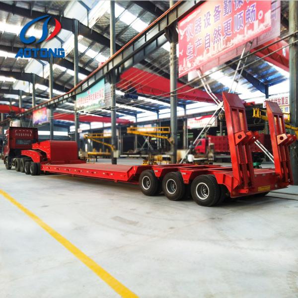 120T Loading Capacity Truck Trailer with Lower Flatbed Loading Deck and Transportation