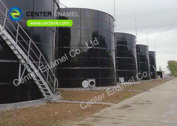 Vidro fundido aos tanques de armazenamento aparafusados aço das águas residuais para a planta do biogás, fábrica de tratamento de águas residuais