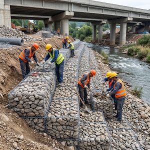 China Gabion Low Price Hot Dip Galvanized 80*100mm Hexagonal PVC Gabion Boxes