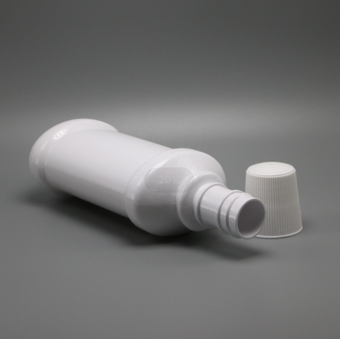 Бутылка для полоскания полости рта с длинной шеей из ПЭТ-пластика 250 мл для пустой белой упаковки для полоскания рта