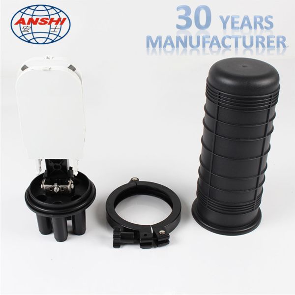 ANSHI IP65 Dome Type Fiber Optic Splice Closure 12 Cores 72 Cores 1 In 3 Out