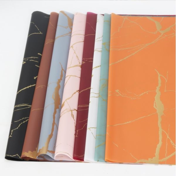Waterproof Hansunosa Golden Marble Bouquet Packing Paper for Fresh Flowers Florist Wrapping Shipping Time 30-45Days