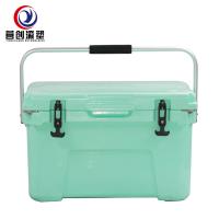 Boîte de refroidisseur rotomoldée personnalisée en vert résistant aux UV avec poignée