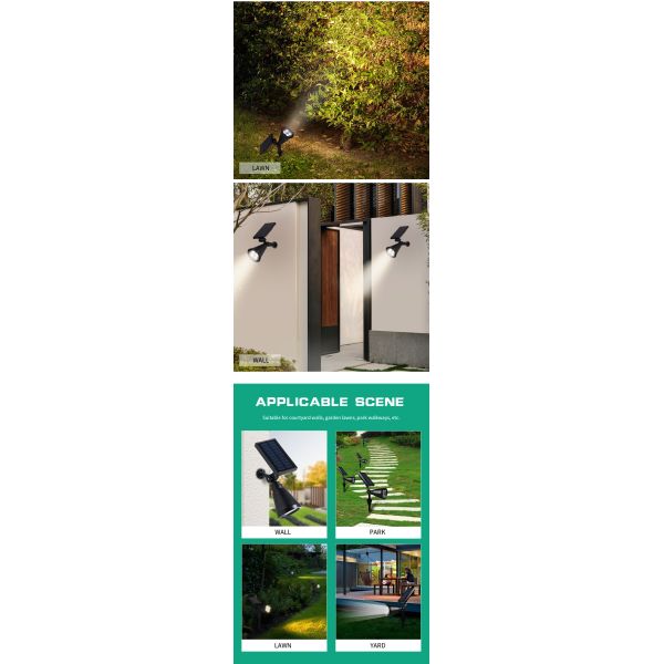 Energy Saving Solar Light Outdoor Wireless Motion Detector Led Lamp with Solar Panel
