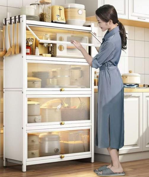 Multi Functional Floor Standing Kitchen Storage Cabinet 5 Layers anti rust coating