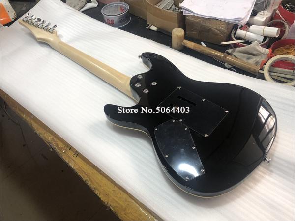 Custom 6 string electric guitar yellow tiger maple veneer rosewood fingerboard double rocking bridge free delivery