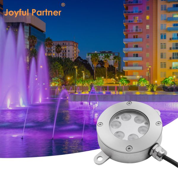 OEM ODM DMX Control RGB LED Fountain Light Waterproof 6*2W 6*3W RGB Led Color With U Type Bracket
