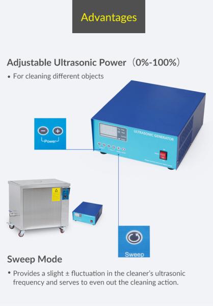 SUS304 High Efficiency 53L GT Sonic Industrial Stainless Steel Ultrasonic Cleaner
