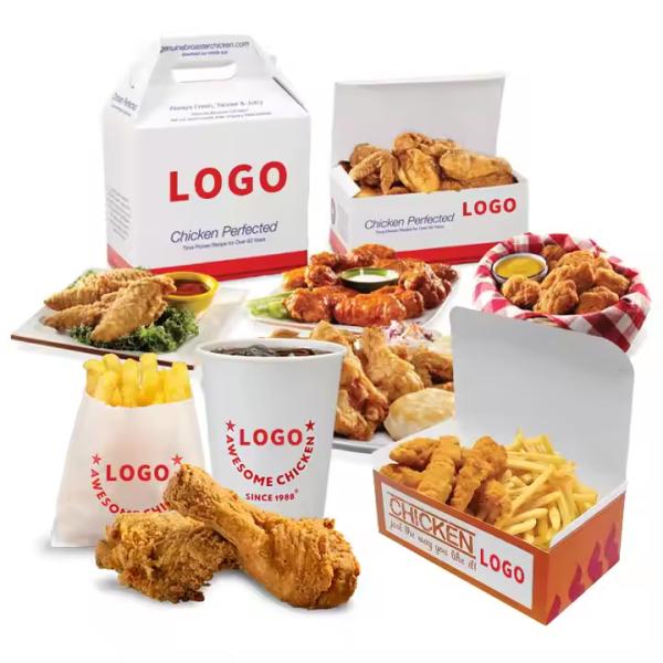 Custom Portable Fried Chicken Boxes - Food Grade Eco-Friendly Takeaway Containers