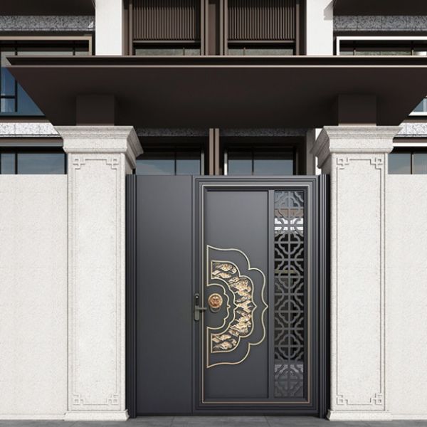 Security aluminum courtyard gates Anti Theft Villa Front Door T5/T6