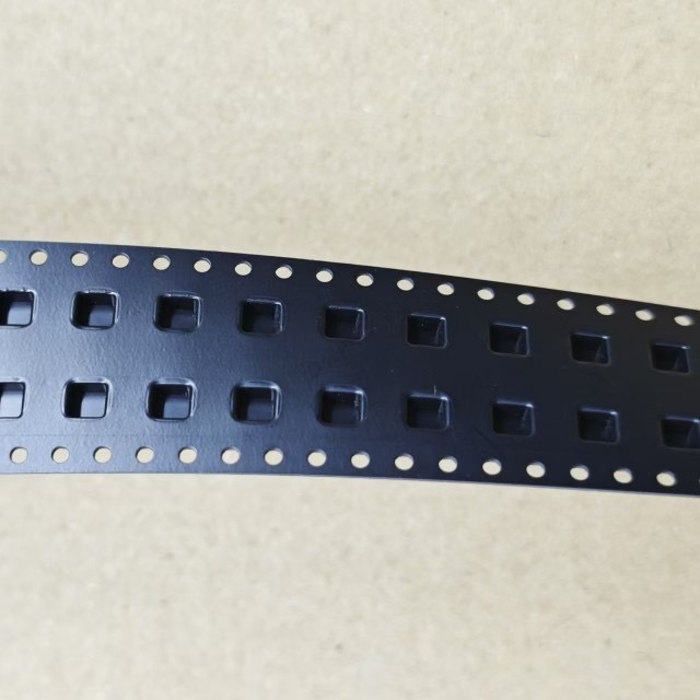 16–24mm Black ESD PS Embossed Carrier Tape, Custom Pocket for SMT SMD Automated Component Feeding