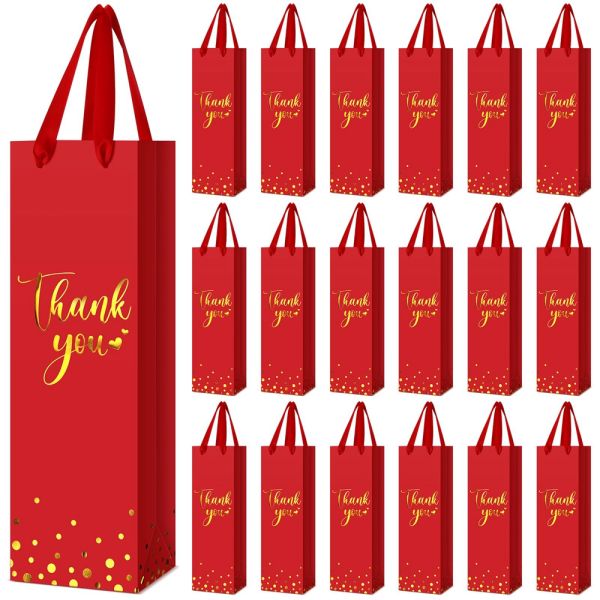 Custom Printed Wine Packing Shopping Paper Bag For Bottle CMYK 4 Color Offset Printing