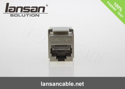 Grau completo Toolles Cat7 Jack trapezoide do ftp RJ45 8p8c 180 do protetor