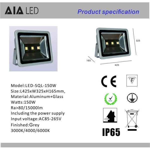 Good price and outdoor led flood lamp IP66 waterproof SMD 150W LED Flood light