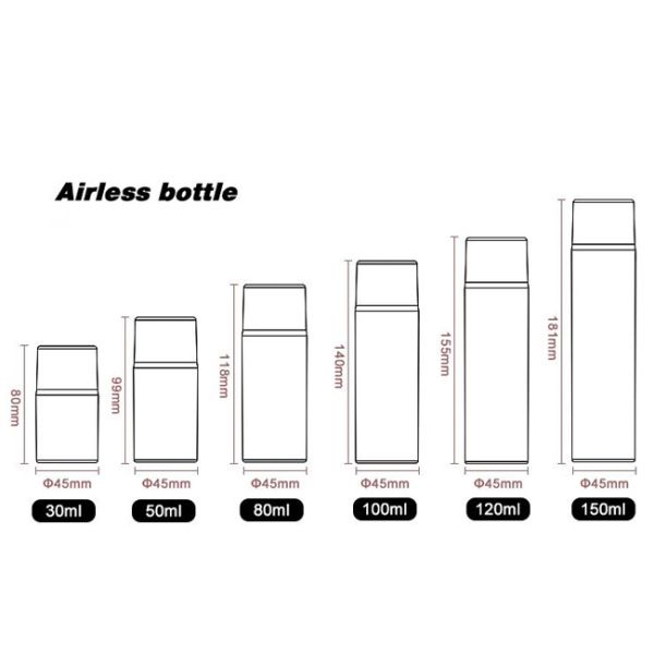 Purple 150ml Airless Pump Bottle , Sunscreen Lotion Bottle Travel Size