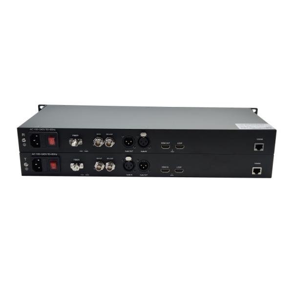 4CH 12G SDI Fiber Optical Converter With XLR Audio/ HD-MI Video/ Gigabit Ethernet
