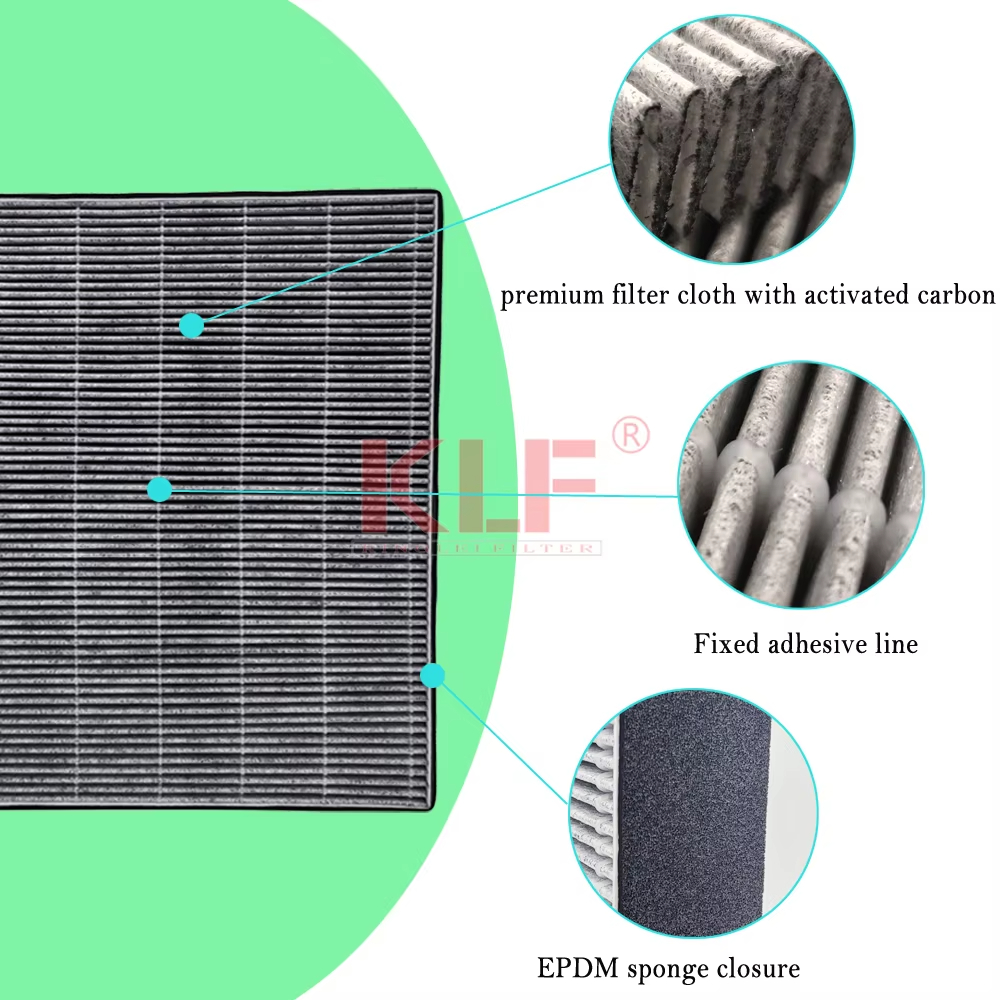 H13 Carbon Fiber Air Purifier Filter with Customized Size and Eco-Friendly Design for Range Hoods