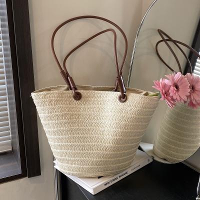 Crochet Straw Raffia Tote Bag Handmade Luxury Tote Handbag Beach Bag Handle Raffia Straw Bag Eco-Friendly New Design Crochet Tote Bag