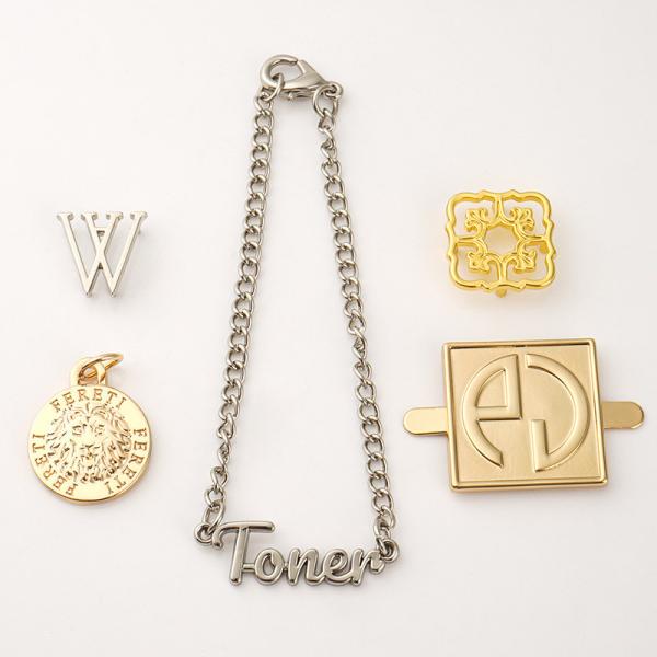 Custom Hanging Name Tag Sewing Button Metal Logo Label for Handbags User-Friendly Style