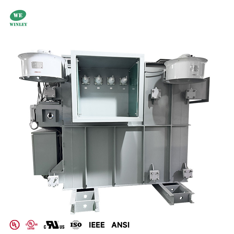 7500/10000kVA Three Phase Substation Power Transformer Dual Secondary 13800V to 7200Y/4160V ＆ 4160Y/2400V MIDEL 7131 Synthetic Ester Fluid ANSI IEEE Standards