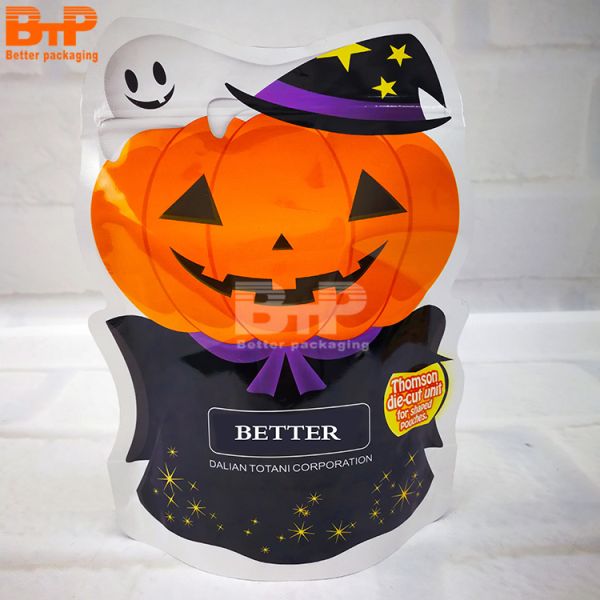 BPA Free Shaped Pouch Special Shaped Bag Baby Food Pumpkin Aluminum Foil Portable Packaging Mylar Die Cut Stand up Bag