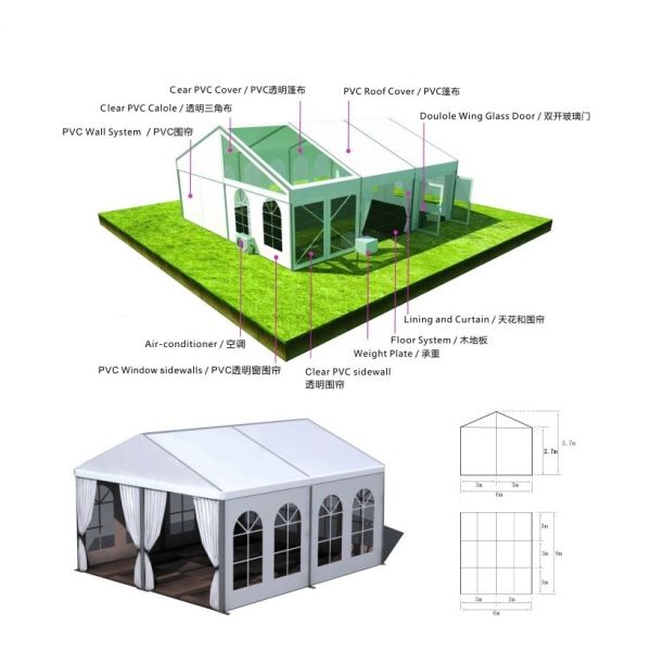 Eleagant 1200 People Outside Wedding Tents , White Custom Event Tents