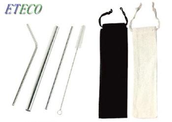 Stains Easy Cleaning Stainless Steel Drinking Straws 2 Scrub Brush Matched