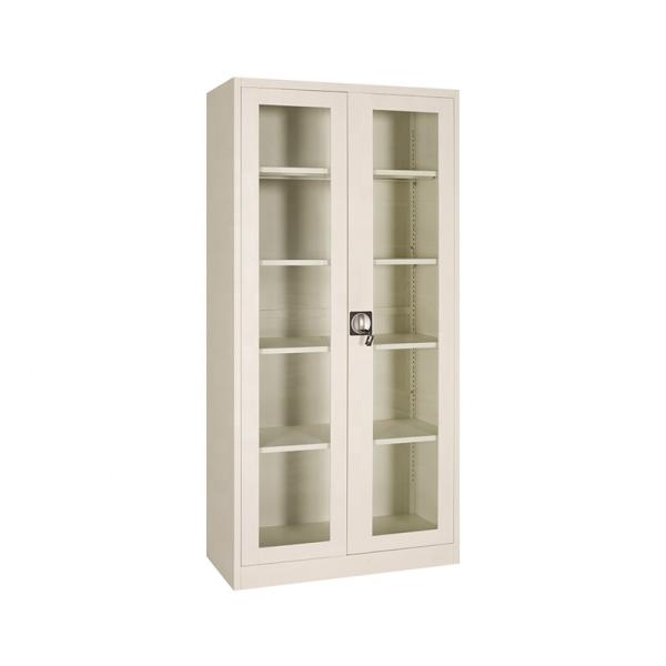 School Office Swing Door Vertical Glass Door Filing Cabinet